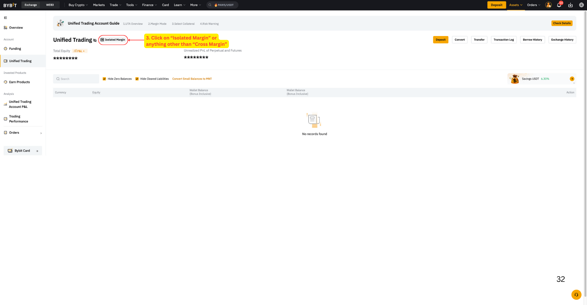 Bybit margin mode selection