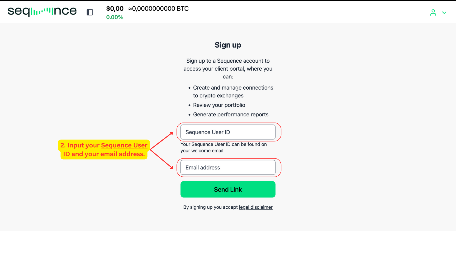 Please note: the email field is case sensitive. Be sure not to include any extra spaces.